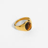 Gold Plated 316L Stainless Steel Shell Rings For Women Heart Shape Yin Yang Chunky Finger Rings Waterproof Jewelry