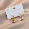 Gold Plated Butterfly Earrings for Women Romantic Stainless Steel Earrings 2023 Trend Couple Wedding Jewelry Christmas Gifts