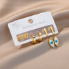 Gold Plated Butterfly Earrings for Women Romantic Stainless Steel Earrings 2023 Trend Couple Wedding Jewelry Christmas Gifts
