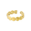 Gold Plated Heart Rings for Women Lucky Open Adjustable Stainless Steel Ring Romantic Couple Wedding Band Jewerly anillos mujer
