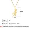 Gold Plated Lizard Pendant Animal Necklace For Men Jewelry Vintage Punk Stainless Steel Choker Necklace Gift