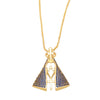 Gold Plated Our Lady of Aparecida Necklace for Women Copper Box Chain Necklace Catholic Jewelry Virgen de guadalupe