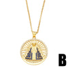 Gold Plated Our Lady of Aparecida Necklace for Women Copper Box Chain Necklace Catholic Jewelry Virgen de guadalupe