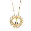 Gold Plated Our Lady of Aparecida Necklace for Women Copper Box Chain Necklace Catholic Jewelry Virgen de guadalupe
