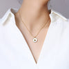 Gold Plated Stainless Steel Star Heart Butterfly Necklaces For Women Jewelry, Round White Shell Pendant Necklace Beads Chain