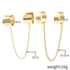 Gold Punk Cool Hiphop Chain Rings Multi-layer Adjustable Open Finger Rings Set Alloy Man Rings for Women Party Gift Jewelry