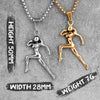 Gold Runner Fitness Bodybuilding Men Necklaces Pendants Chain for Boy Male Stainless Steel Jewelry Creativity Gift