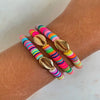 Gold Shell Beaded Bracelet  For Women Boho Friendship Colorful Bracelets Evil Eye Bracelets Rainbow Bracelet Gift  For Girls