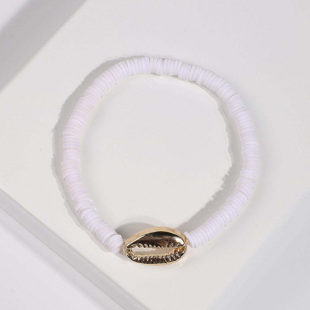 Gold Shell Beaded Bracelet  For Women Boho Friendship Colorful Bracelets Evil Eye Bracelets Rainbow Bracelet Gift  For Girls