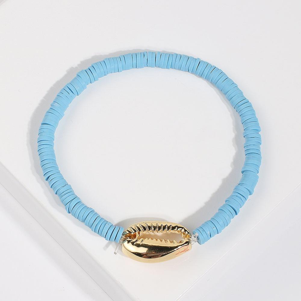 Gold Shell Beaded Bracelet  For Women Boho Friendship Colorful Bracelets Evil Eye Bracelets Rainbow Bracelet Gift  For Girls