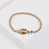 Gold Shell Beaded Bracelet  For Women Boho Friendship Colorful Bracelets Evil Eye Bracelets Rainbow Bracelet Gift  For Girls