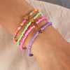 Gold Shell Beaded Bracelet  For Women Boho Friendship Colorful Bracelets Evil Eye Bracelets Rainbow Bracelet Gift  For Girls