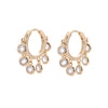 Gold Shining Colorful CZ Stone Earrings for Women  Cubic Zircon Tassel Hoop Earrings Jewelry Party Girls Wedding Gifts