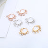 Gold Shining Colorful CZ Stone Earrings for Women  Cubic Zircon Tassel Hoop Earrings Jewelry Party Girls Wedding Gifts