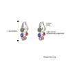 Gold Shining Colorful CZ Stone Earrings for Women  Cubic Zircon Tassel Hoop Earrings Jewelry Party Girls Wedding Gifts