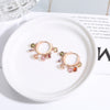 Gold Shining Colorful CZ Stone Earrings for Women  Cubic Zircon Tassel Hoop Earrings Jewelry Party Girls Wedding Gifts