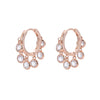 Gold Shining Colorful CZ Stone Earrings for Women  Cubic Zircon Tassel Hoop Earrings Jewelry Party Girls Wedding Gifts