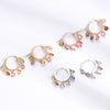 Gold Shining Colorful CZ Stone Earrings for Women  Cubic Zircon Tassel Hoop Earrings Jewelry Party Girls Wedding Gifts