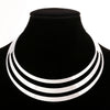 Gold Silver Choker Necklaces Women Gorgeous Metal Multi Layer Statement Bib Collar Necklace Fashion Jewelry Accessories Hot Sale