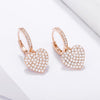Gold Silver Color Heart Drop Earrings For Women  Brand Jewelry Ear Piercing CZ Hoop Earrings Femme Gift 2022