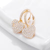 Gold Silver Color Heart Drop Earrings For Women  Brand Jewelry Ear Piercing CZ Hoop Earrings Femme Gift 2022