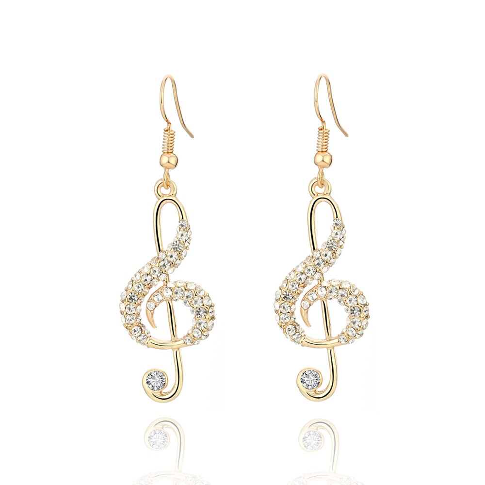 Gold Silver Color Music Note Earrings for Women Jewelry Female Earrings 2022 Design