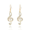 Gold Silver Color Music Note Earrings for Women Jewelry Female Earrings 2022 Design