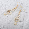 Gold Silver Color Music Note Earrings for Women Jewelry Female Earrings 2022 Design