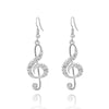 Gold Silver Color Music Note Earrings for Women Jewelry Female Earrings 2022 Design