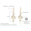 Gold Silver Color Music Note Earrings for Women Jewelry Female Earrings 2022 Design