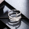 Gold Silver Color Nail Rings for Women  Bling Bling Zircon Stone Screw Ring Wedding Engagement Jewelry 2022