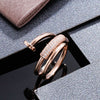 Gold Silver Color Nail Rings for Women  Bling Bling Zircon Stone Screw Ring Wedding Engagement Jewelry 2022