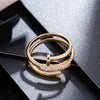 Gold Silver Color Nail Rings for Women  Bling Bling Zircon Stone Screw Ring Wedding Engagement Jewelry 2022