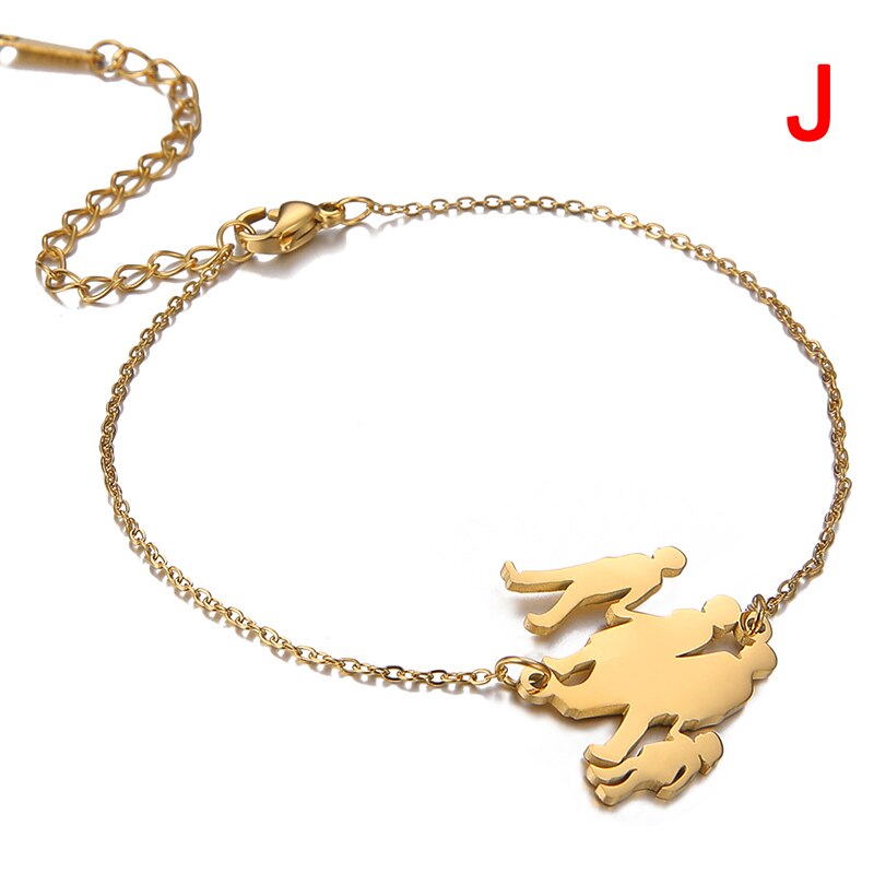 Gold Silver Color Stainless Steel Jewelry Family Baby Pregnant Necklace Heart For Wife Mother Father day Women Man Gift Love