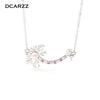Gold/Silver Colors Neuron Pendant with Pink Pearl and Crystals Necklace Medical Jewelry Gift for Doctor/Nurse Chemistry Jewelry