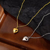 Gold Silver Colour Heart Pendants And Necklaces Women's Neck Chain Korean Jewelry Offers With
