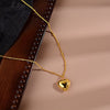 Gold Silver Colour Heart Pendants And Necklaces Women's Neck Chain Korean Jewelry Offers With