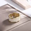 Gold Silver Colour Irregular Wave Women’s Ring Vintage  Designer Jewelry Gift Female Offers With  GaaBou