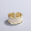 Gold Silver Colour Irregular Wave Women’s Ring Vintage  Designer Jewelry Gift Female Offers With  GaaBou