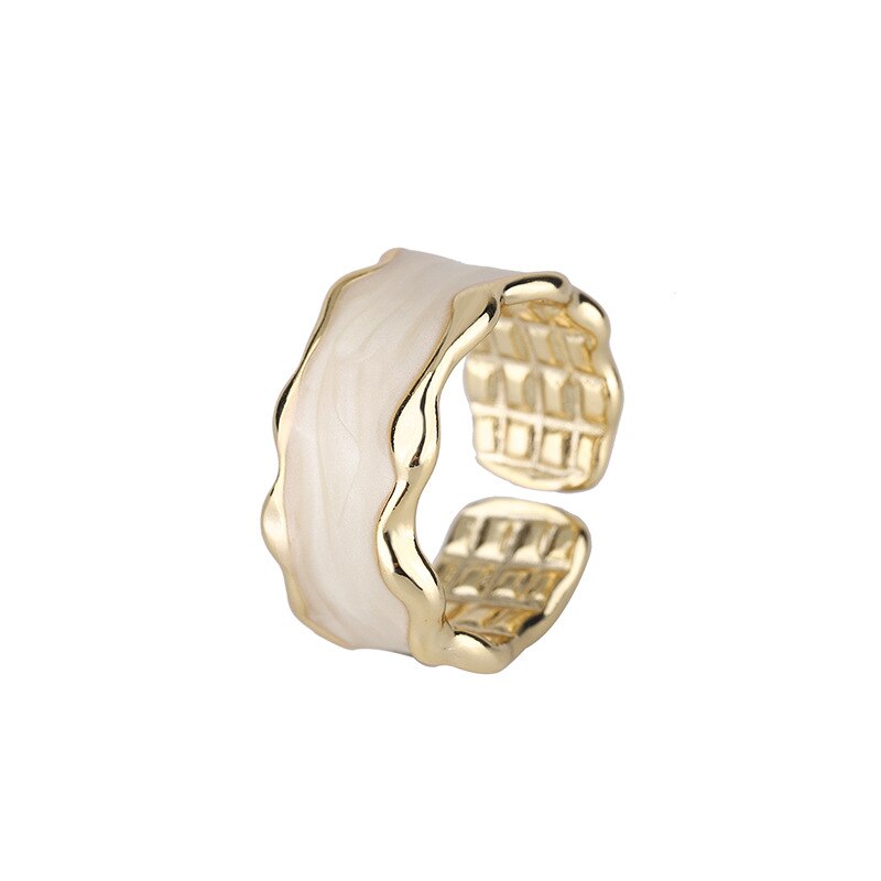 Gold Silver Colour Irregular Wave Women’s Ring Vintage  Designer Jewelry Gift Female Offers With  GaaBou