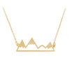 Gold/Silver Minimalist Mountain Top Pendant Snowy Mountain Necklace Hiking Outdoor Travel Jewelry Mountai Climbing Gifts