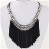 Gold Silver Tassel Rhinestone Crystal Choker Necklace for Women New Bijoux Maxi Statement Necklaces Collier Fashion Jewelry
