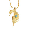 Gold Silver Women Necklace Feather Turquoises Pendants Necklaces Vintage Statement Jewelry Hop Unisex Women Men Necklace