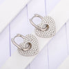 Gold Silverly Heart CZ Earrings for Women Female Small U Hoop Earrings Bride Jewelry Gift 2022 Gift