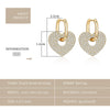 Gold Silverly Heart CZ Earrings for Women Female Small U Hoop Earrings Bride Jewelry Gift 2022 Gift