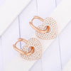 Gold Silverly Heart CZ Earrings for Women Female Small U Hoop Earrings Bride Jewelry Gift 2022 Gift