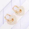 Gold Silverly Heart CZ Earrings for Women Female Small U Hoop Earrings Bride Jewelry Gift 2022 Gift