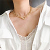 Gold Style, Metal 2021 Short Cool Necklace, Party Banquet Alloy Simple Geometric Clavicle Chain, Suitable for Men and Women