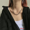Gold Style, Metal 2021 Short Cool Necklace, Party Banquet Alloy Simple Geometric Clavicle Chain, Suitable for Men and Women
