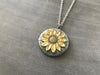 Gold Sunflower Locket Vintage Style Wedding Bridesmaid Gift Boho Necklace Woodland Locket Keepsake Locket Bohemian Jewelry